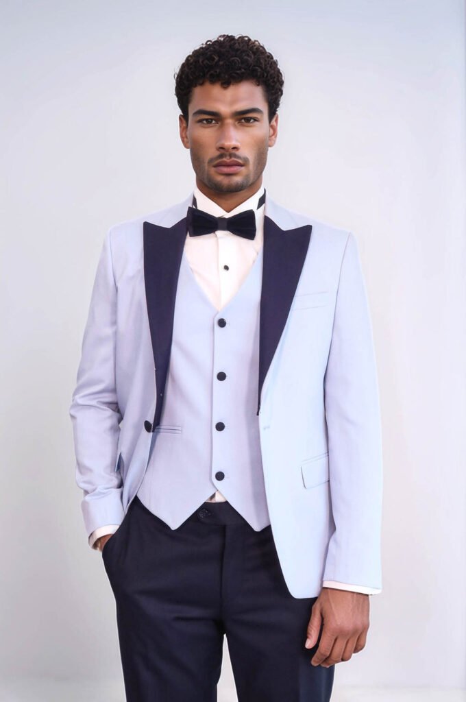 Soft Blue Wedding Suit
