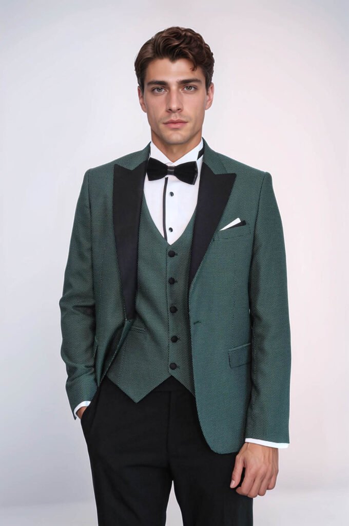 Green Removable Lapel Tuxedo