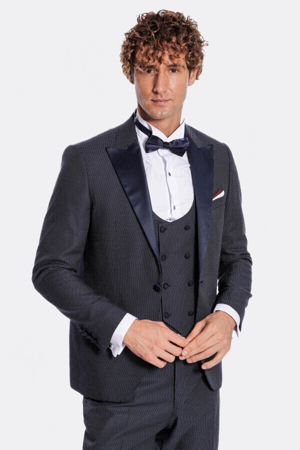 Navy Blue Tuxedo Suit