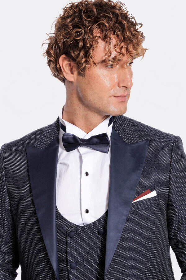 Navy Blue Tuxedo Suit