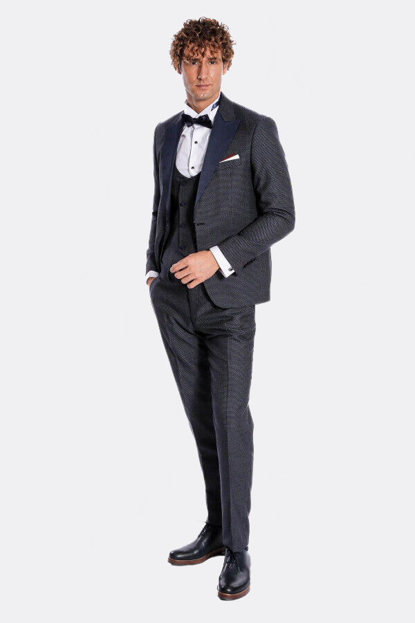 Navy Blue Tuxedo Suit