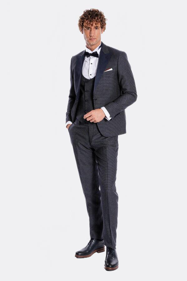 Navy Blue Tuxedo Suit