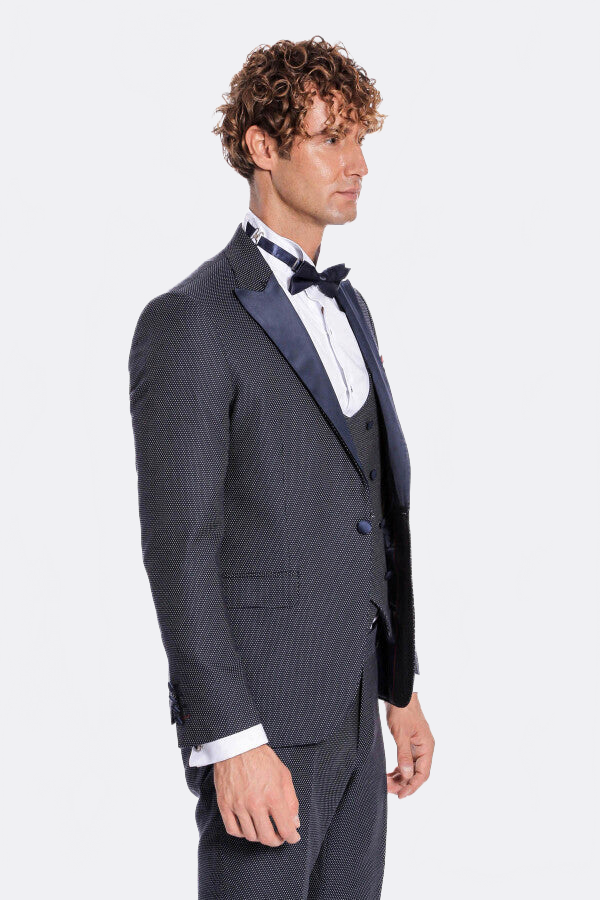 Navy Blue Tuxedo Suit