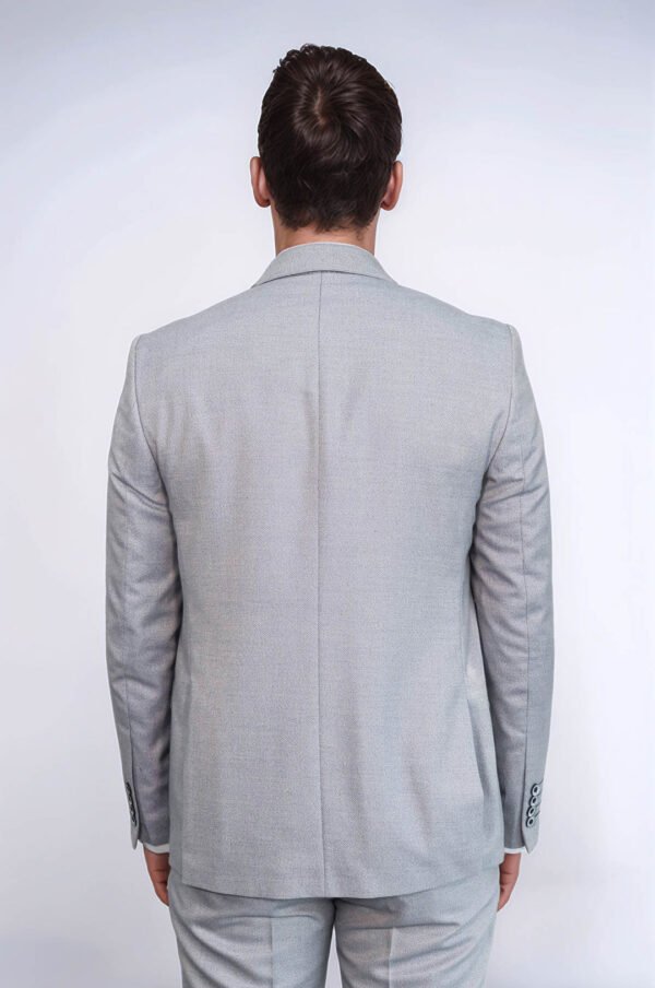 Patterned Light Blue 3 Piece Suit