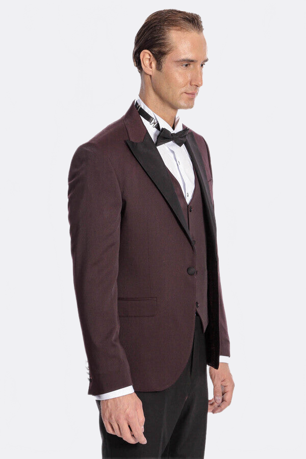 Vested Burgundy Tuxedo